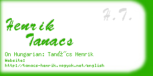 henrik tanacs business card